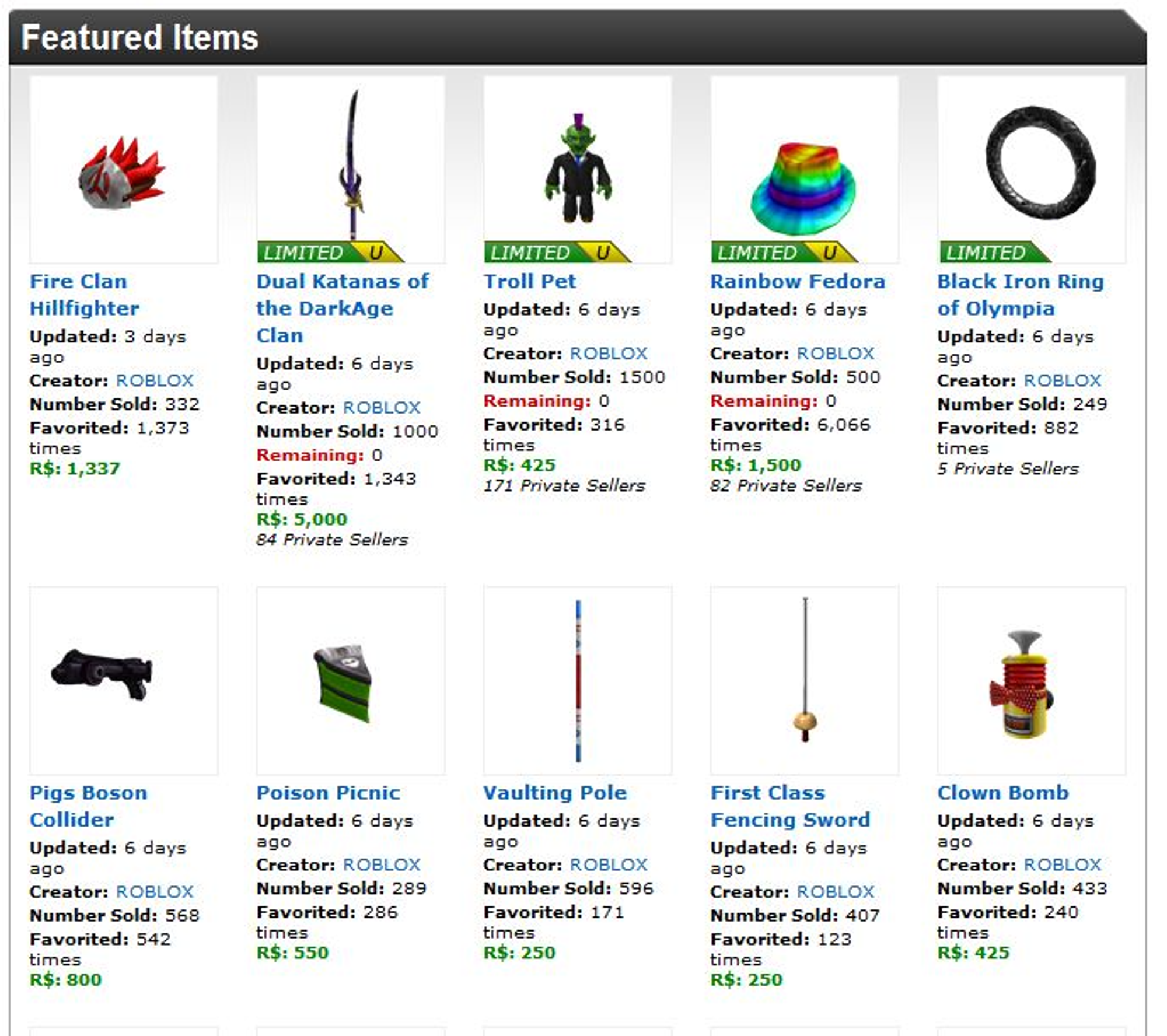Roblox: Market for trading virtual goods, with or without real-world money. Source
